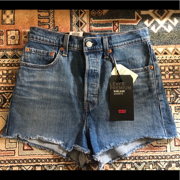 Levi’s Ribcage Shorts in Urban Oasis - Picture 1 of 3